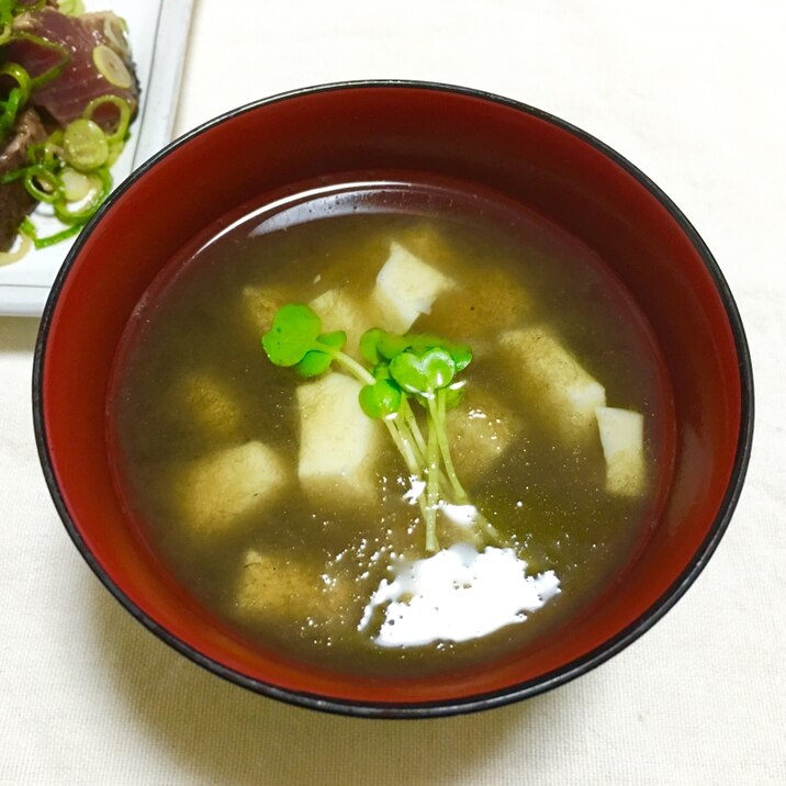お湯注ぐだけ!!たまご豆腐ととろろ昆布お吸い物♡